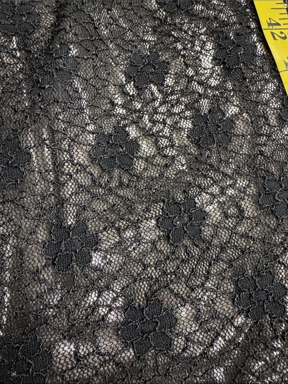 CeCe Black Sheer Lace Long Sleeve metallic gold 2 piece Maxi Dress NEW S - Picture 10 of 14